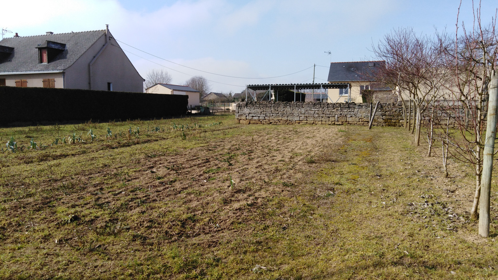 Terrain constructible de 557m2 à Neuillé