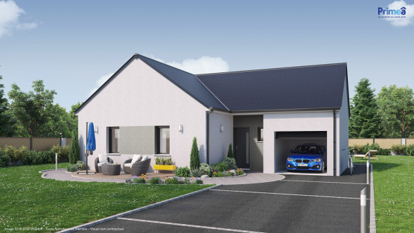 Maison neuve à Monéteau avec 2 chambres sur terrain de 590m2 - image 1