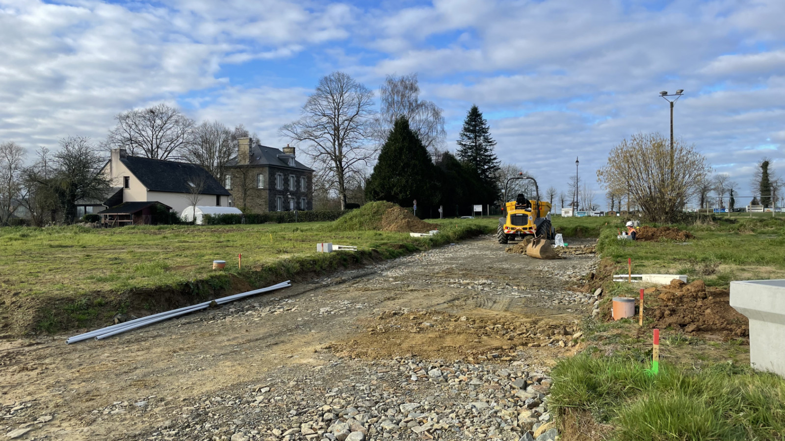 Terrain constructible de 398m2 à La Baussaine