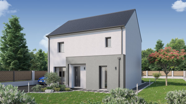 Maison neuve à Parçay-Meslay avec 4 chambres sur terrain de 364m2 - image 1