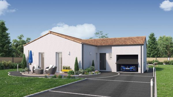 Maison neuve à Montaigu-Vendée avec 3 chambres sur terrain de 467m2 - image 2