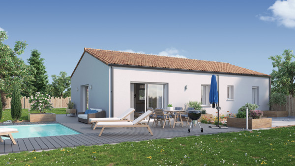 Maison neuve à Montaigu-Vendée avec 2 chambres sur terrain de 400m2 - image 1