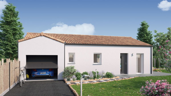 Maison neuve à Montaigu-Vendée avec 2 chambres sur terrain de 400m2 - image 2