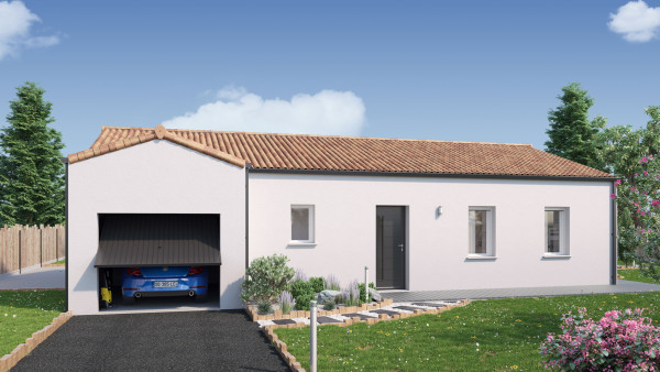 Maison neuve à Montaigu-Vendée avec 3 chambres sur terrain de 400m2 - image 2