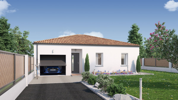 Maison neuve à L'Herbergement avec 3 chambres sur terrain de 400m2 - image 2