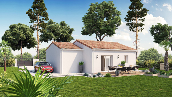 Maison neuve à Saint-Martin-la-Pallu avec 2 chambres sur terrain de 391m2 - image 2