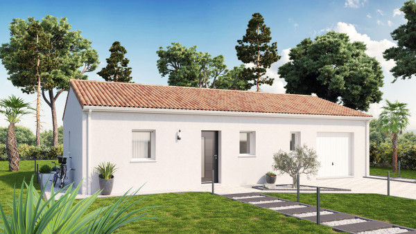 Maison neuve à Saint-Martin-la-Pallu avec 2 chambres sur terrain de 391m2 - image 1